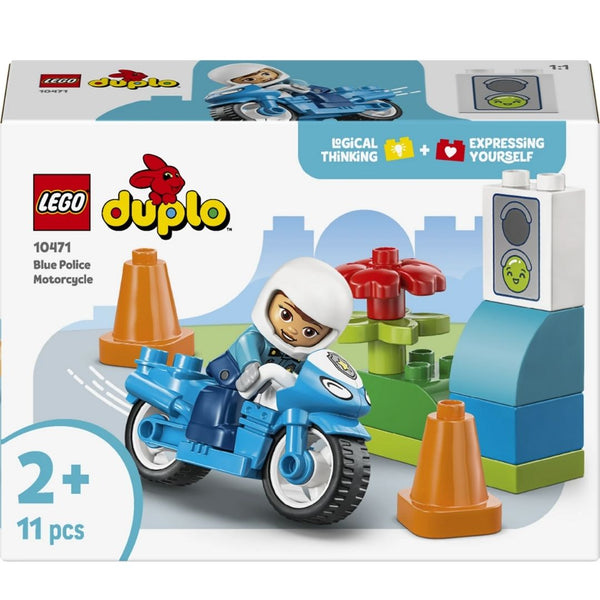 Blue Police Motorcycle