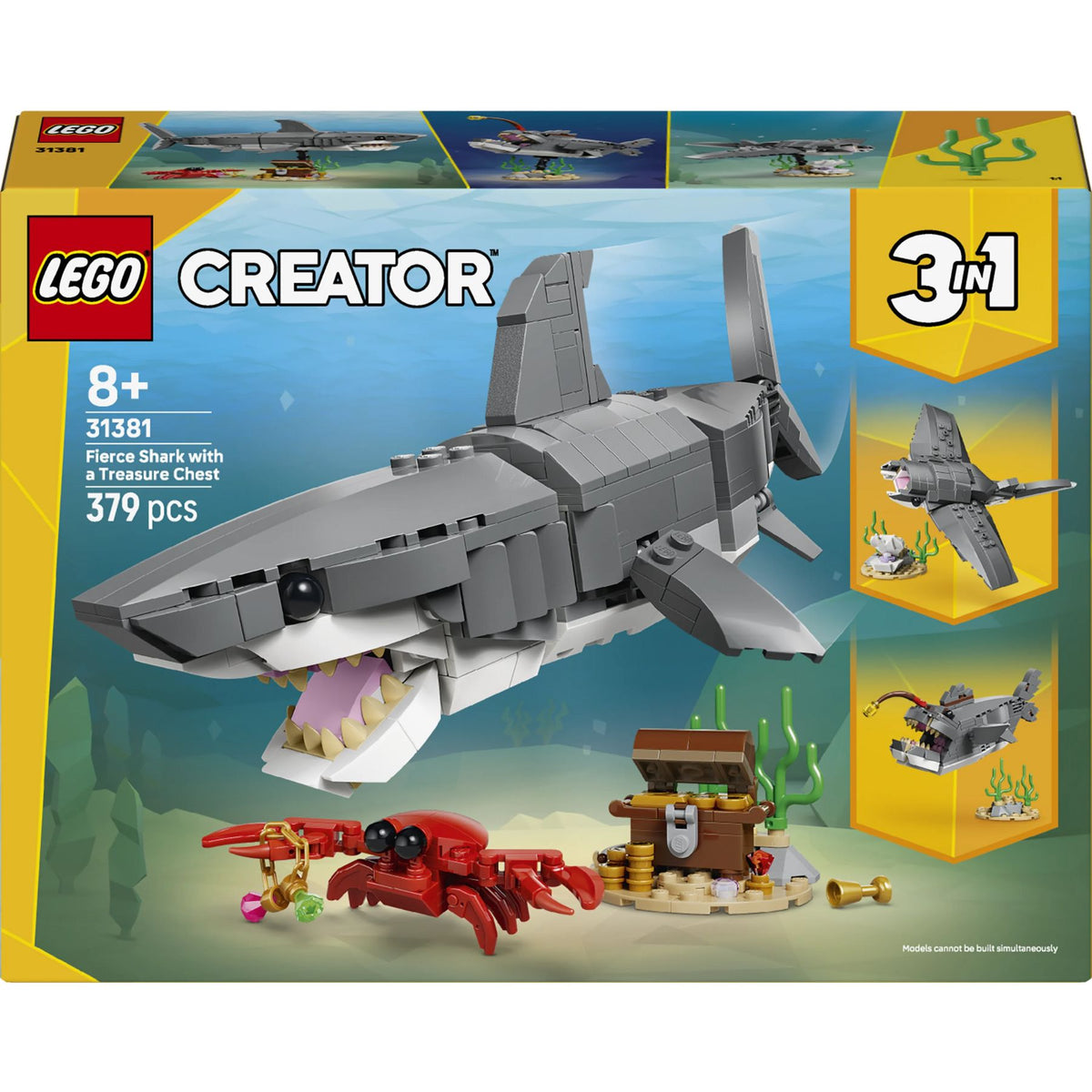 Fierce Shark With A Treasure Chest