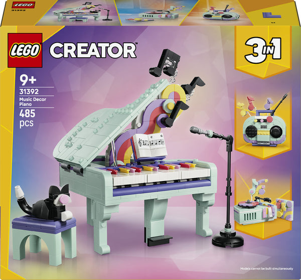 Music Decor Piano with Cat