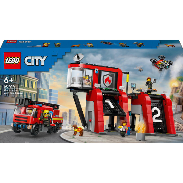 Fire Station with Fire Truck