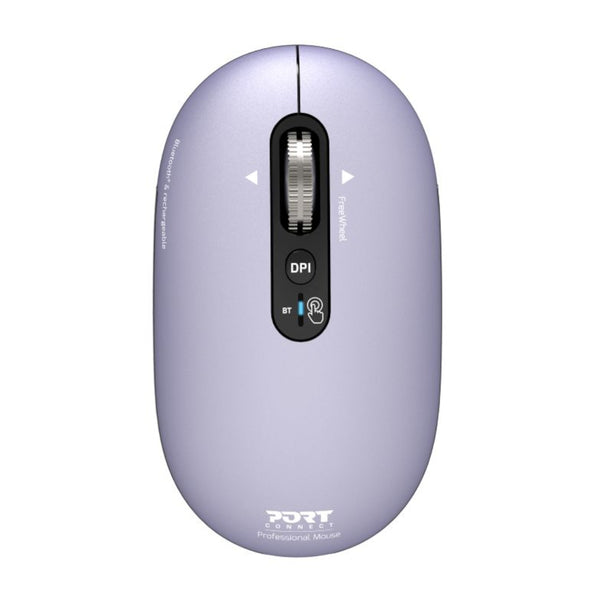 Port Connect PURE MAC Rechargeable Wireless and Bluetooth Mouse - Iris — image 1