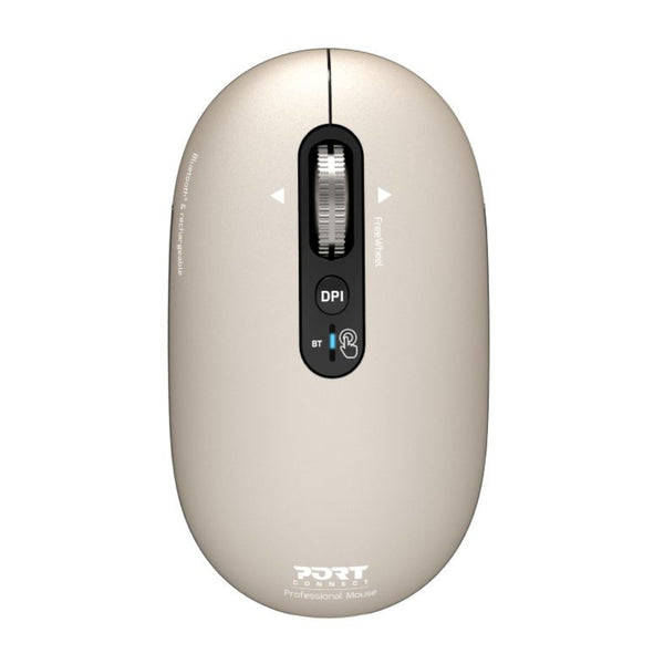 Port Connect PURE MAC Rechargeable Wireless and Bluetooth Mouse - Pearl — image 1