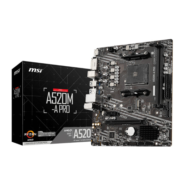 MSI A520M-A PRO AM4 AMD MATX Gaming Motherboard — image 1