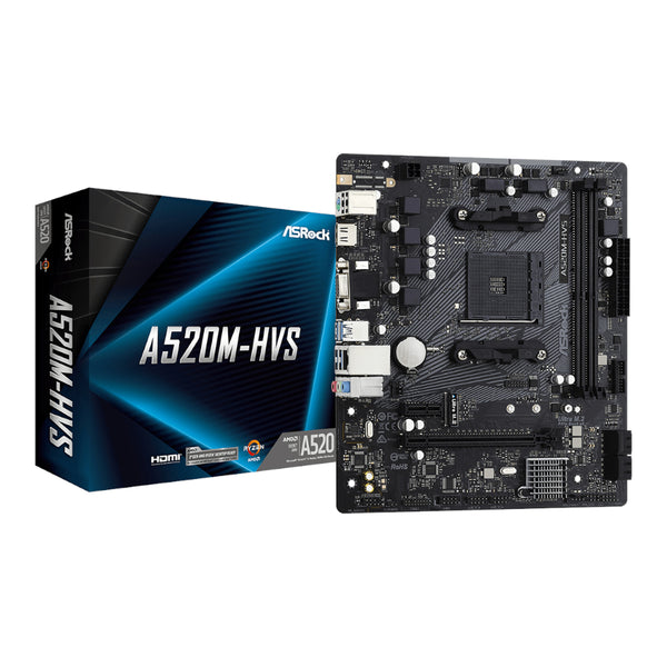 ASRock A520M-HVS AMD AM4 M-ATX Motherboard — image 1