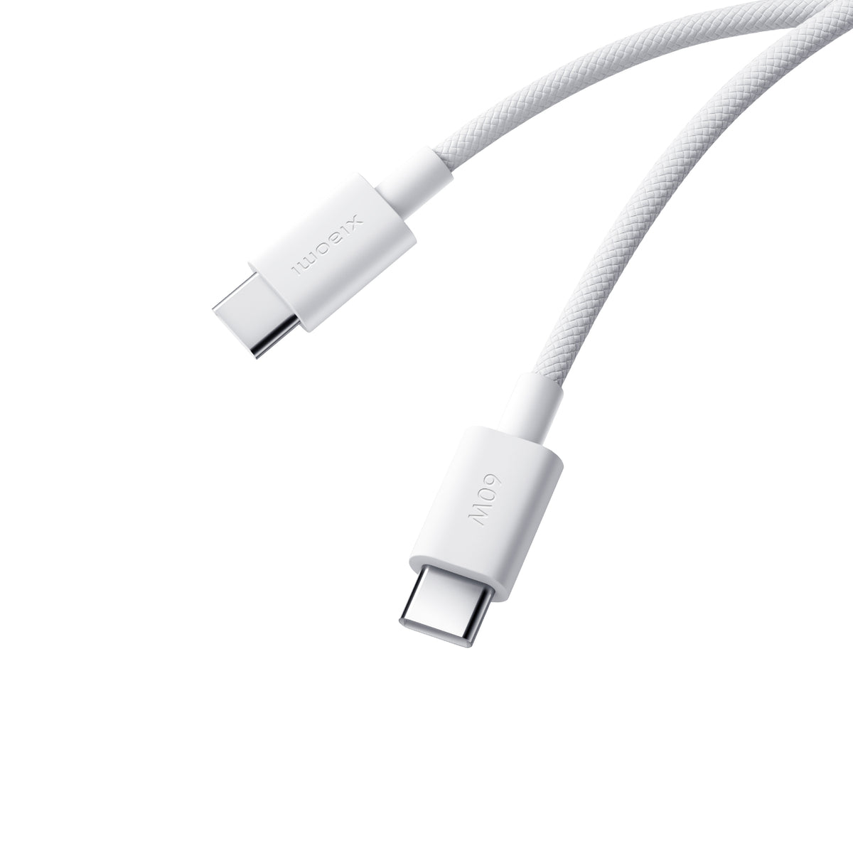 Xiaomi 3A Braided USB Type-C to USB Type-C Cable 1M - White — image 1