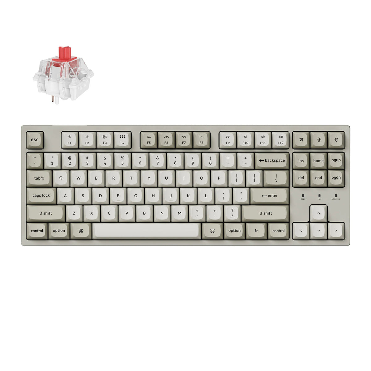 Keychron C1 Pro 8K 80% Super Red Hot-swappable RGB Wired Mechanical Keyboard — image 1