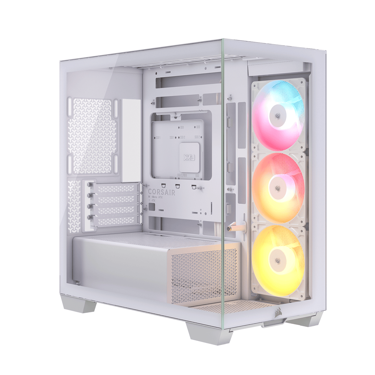 Corsair 2800X RS-R ARGB Micro-ATX PC Case – White — image 1