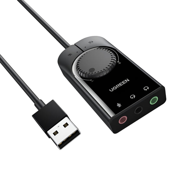 UGREEN CM129-40964 USB-A to 3.5mm External Stereo Sound Adapter - Black — image 1