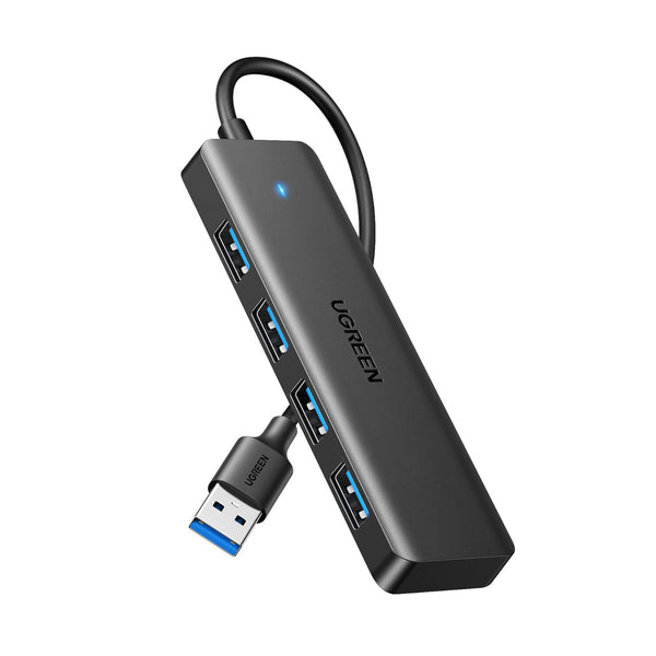 UGREEN 4-in-1 USB 3.0 Hub - High-Speed 5Gbps Data Transfer - Grey — image 1