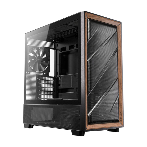 Antec FLUX ATX WOOD Mid Tower Gaming Chassis – Black — image 1