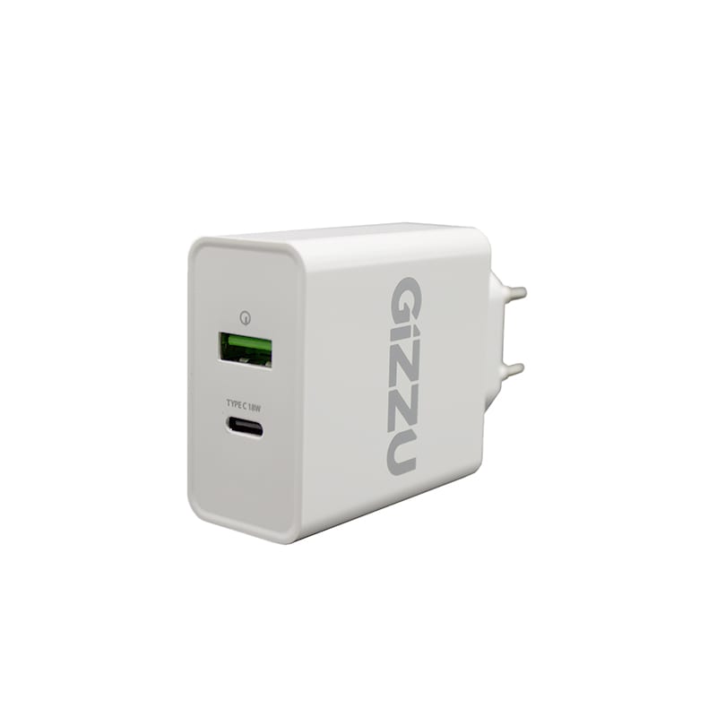 GIZZU Wall Charger Type C 36W PD QC3.0 18W - White — image 1