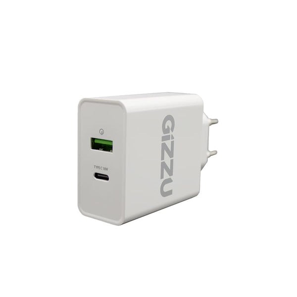 GIZZU Wall Charger Type C 36W PD QC3.0 18W - White — image 1