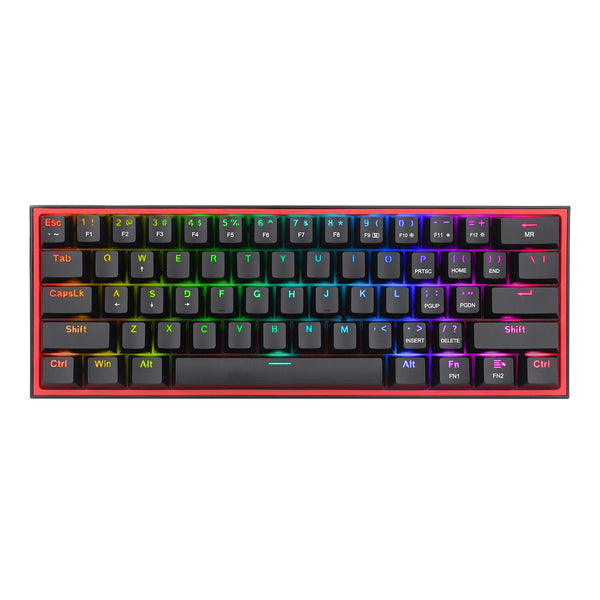 Redragon K616 FIZZ Pro 61-Key RGB Mechanical Gaming Keyboard – Black (60%, RGB, Wireless/Wired, Hot-Swappable) — image 1