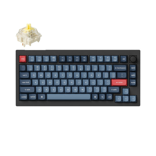 Keychron V1 Max QMK/VIA Wireless Custom Mechanical Keyboard | BANANA Switches – Black — image 1