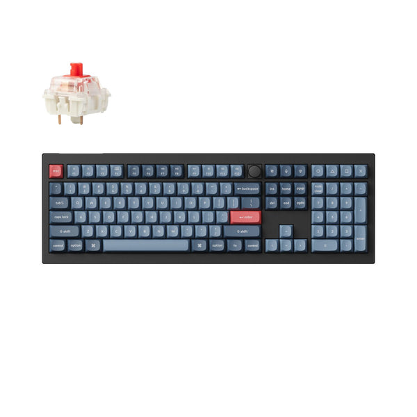 Keychron V6 Max QMK/VIA RED Wireless Custom Mechanical Keyboard | RED Switch - Black — image 1