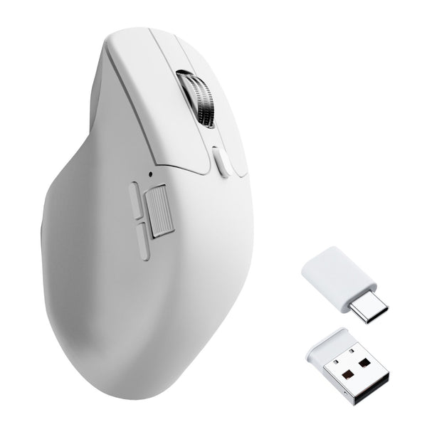 Keychron M6SB72 1K Wireless Mouse (BT/2.4GHz/Wired) with Huano silent Micro switch and premium wheel - White — image 1