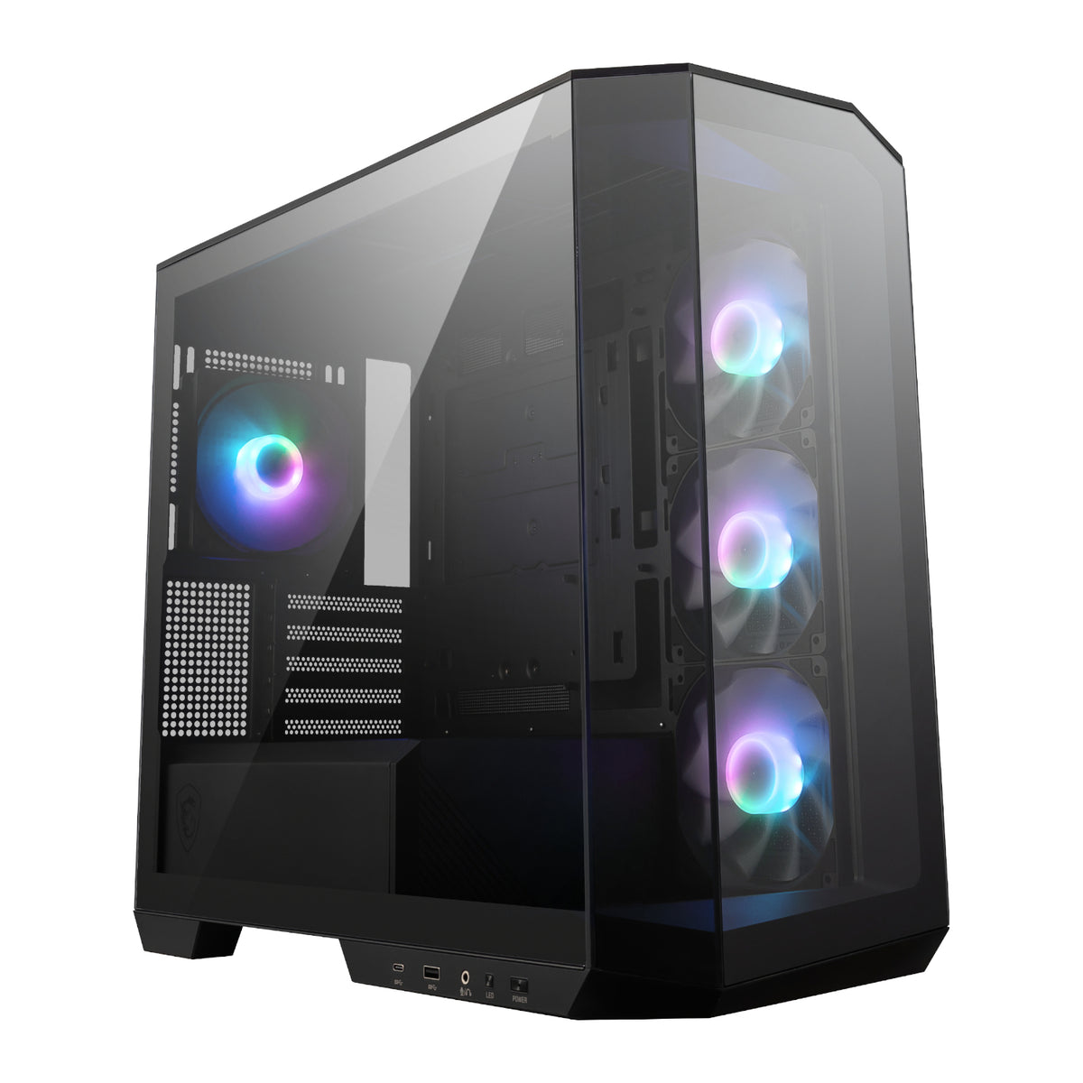 MSI MAG PANO M100R PZ M-ATX ARGB Gaming Chassis - Black — image 1