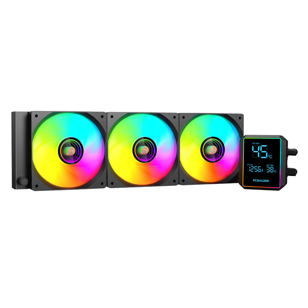 PCBuilder BLIZZARD FREEZE 360mm AIO ARGB Liquid CPU Cooler - Black — image 1