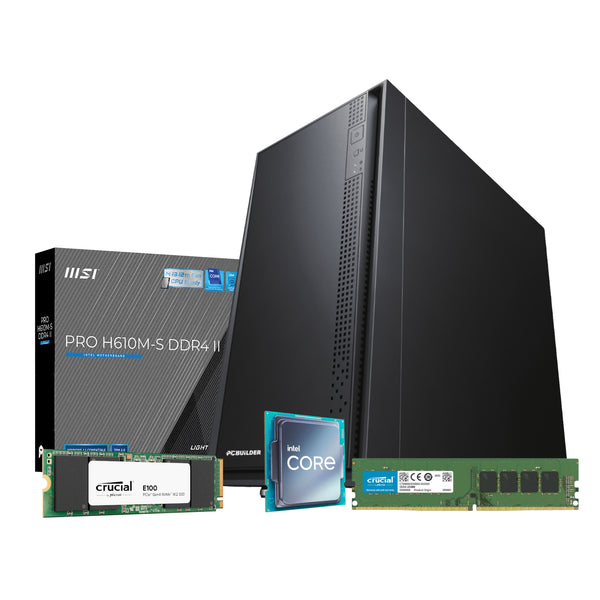 PCBuilder Intel i3-14100 HOME Master Windows 11 Desktop PC — image 1