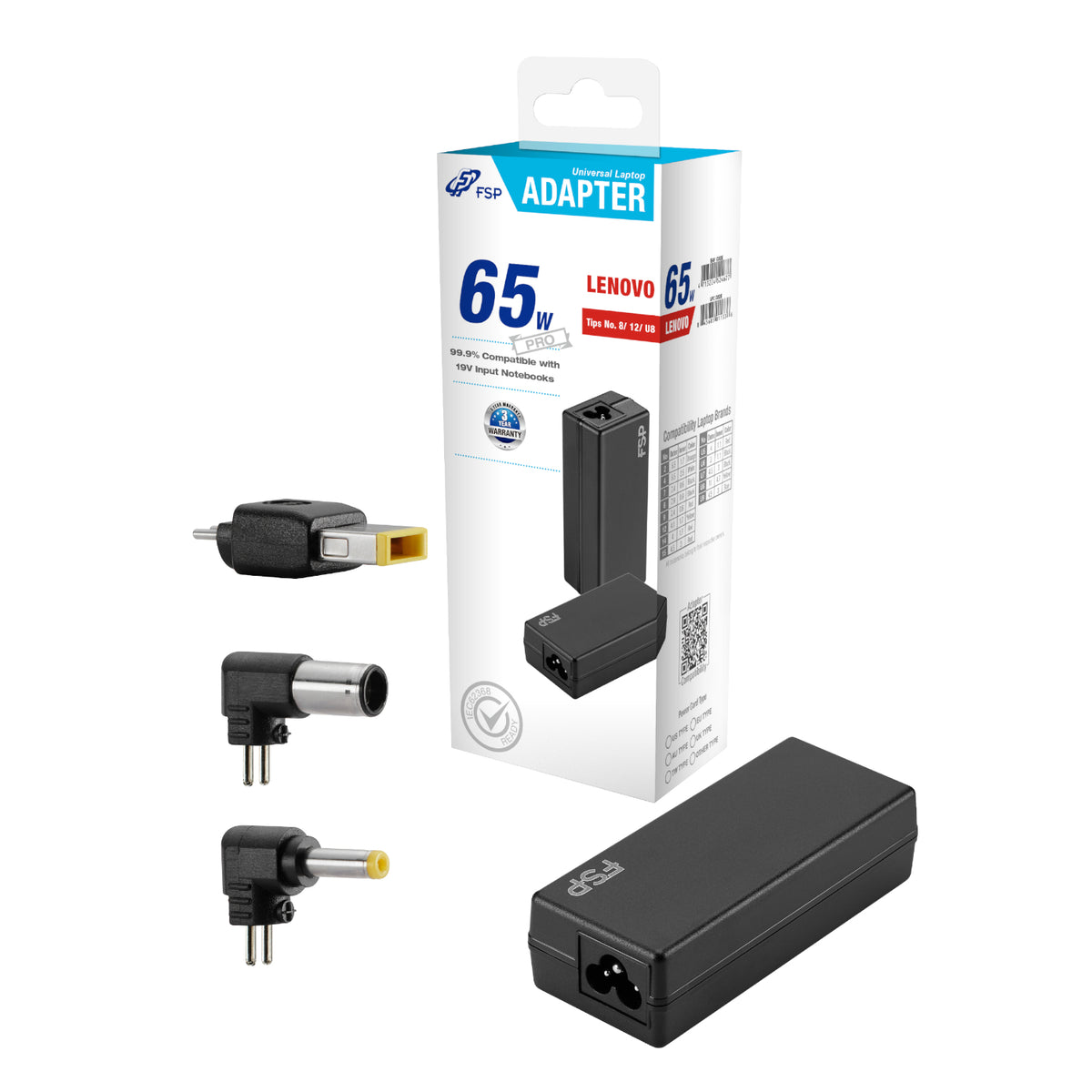 FSP PRO 65W Universal Laptop Adapter – Lenovo — image 1