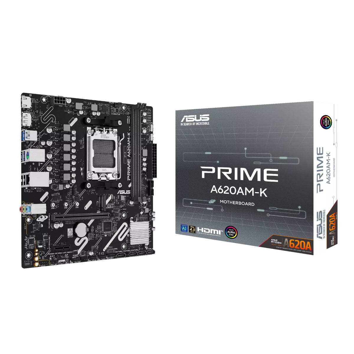 Asus PRIME A620AM-K AM5 M-ATX Motherboard — image 1