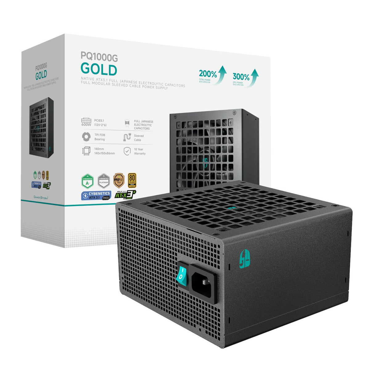 DeepCool Gamerstorm PQ1000G 1000W 80PLUS Gold Fully Modular Power Supply — image 1