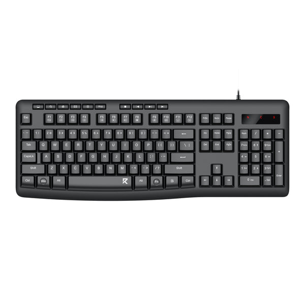 Redragon BK-7366 Full-size Ergonomic Wired Membrane Office Keyboard - Black — image 1