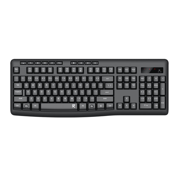 Redragon BK-7367 Full-size Ergonomic Wireless Membrane Office Keyboard - Black — image 1