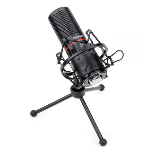 REDRAGON BLAZAR Cardioid USB Gaming Mic and Tripod - Black — image 1