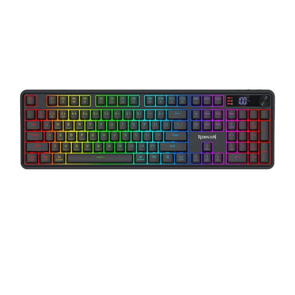 Redragon RM104 PRO VOLCANO RGB Wireless Membrane Gaming Keyboard - Black — image 1