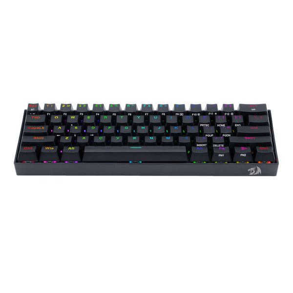 REDRAGON DRACONIC PRO Mechanical 61 Key|Bluetooth 5.0|RGB 9 Colour Modes|Rechargable Battery|Type-C Charging Cable Gaming Keyboard - Black — image 1