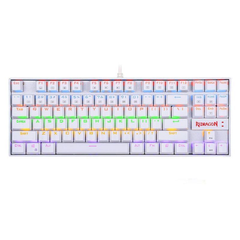 REDRAGON KUMARA Mechanical 87 Key|RGB Backlit Gaming Keyboard - White — image 1