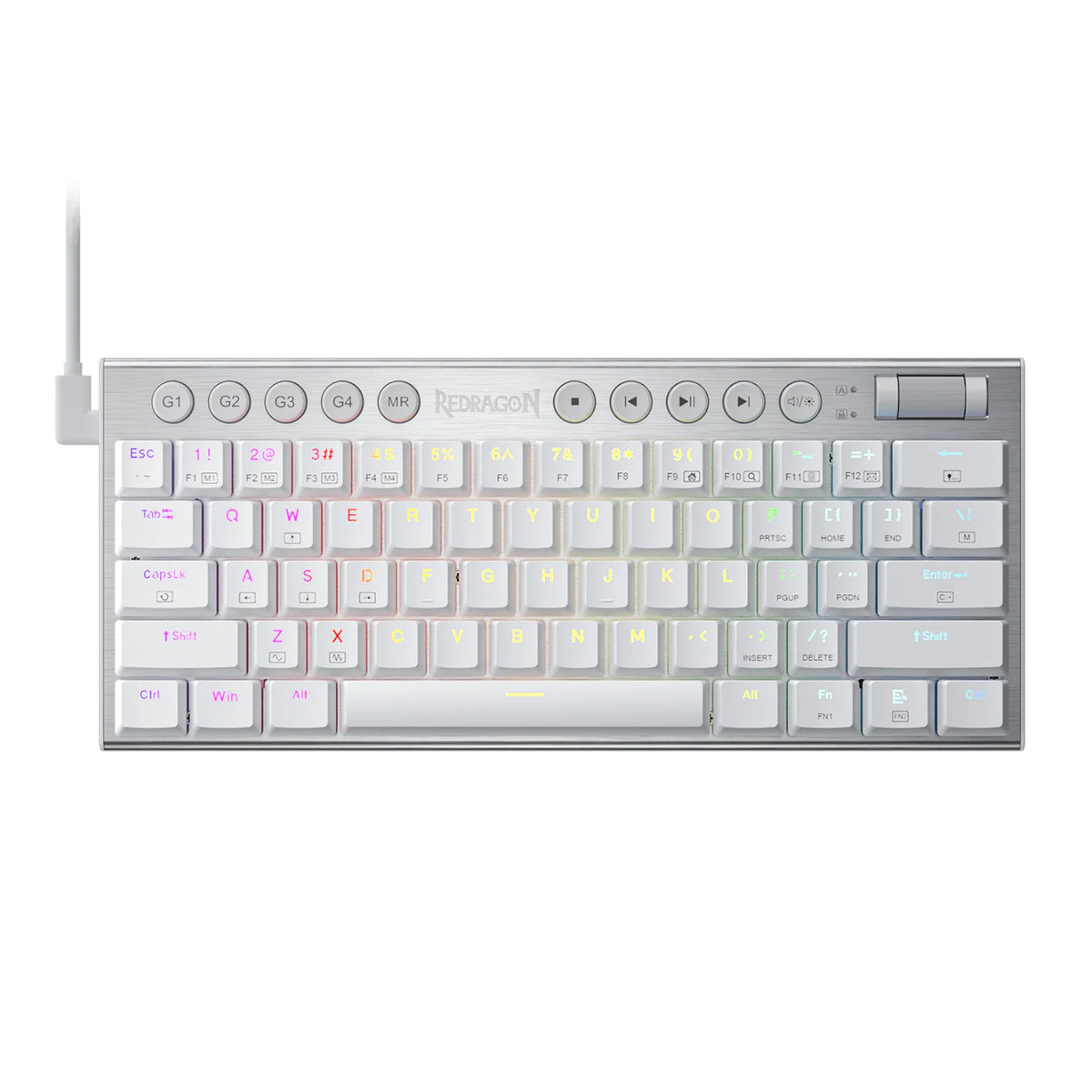 Redragon K632 HORUS Mini 60% RGB Wired Gaming Keyboard – White — image 1