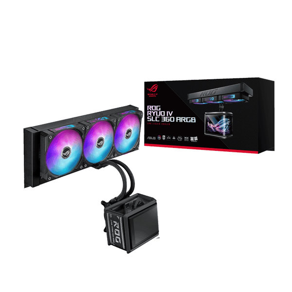 ASUS ROG Ryuo IV SLC 360mm ARGB Liquid CPU Cooler - Black — image 1