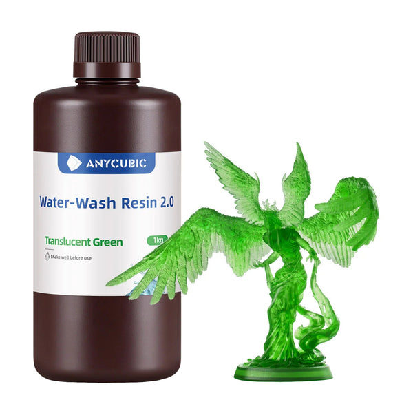 Anycubic Water Wash Resin 2.0 – Translucent Green — image 1