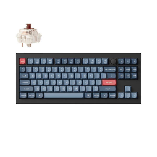 Keychron V3 Max QMK/VIA 80% Wireless Custom Mechanical Keyboard (Brown Switch) – Carbon Black — image 1