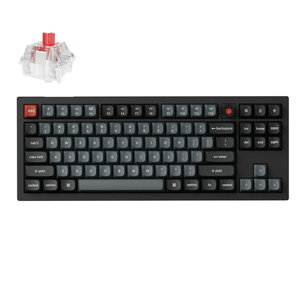 Keychron V3 Ultra 80% 8K Red Switch Hot-Swap RGB Wireless Keyboard - Black — image 1