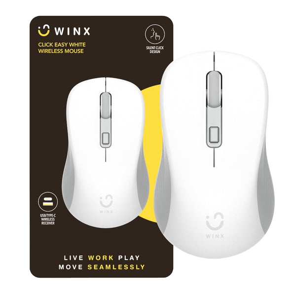 WINX CLICK Easy 1600DPI 2.4GHz Wireless Mouse - White — image 1