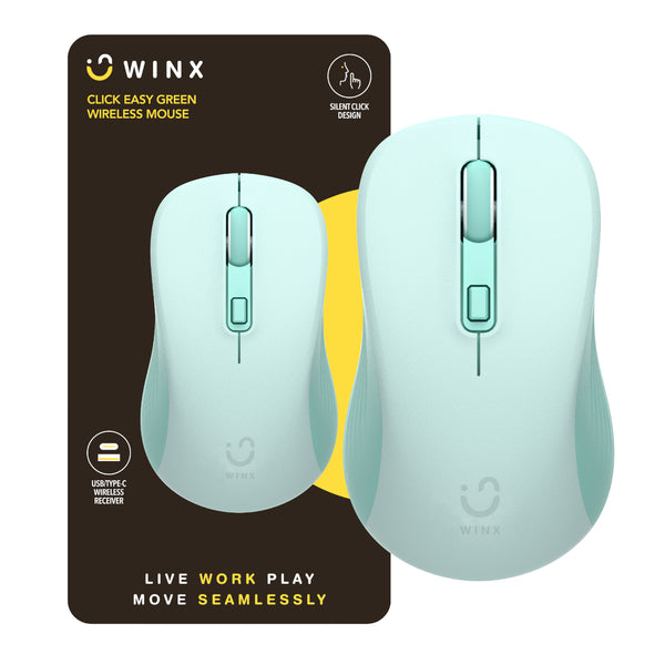 WINX CLICK Easy 1600DPI 2.4GHz Wireless Mouse - Green — image 1